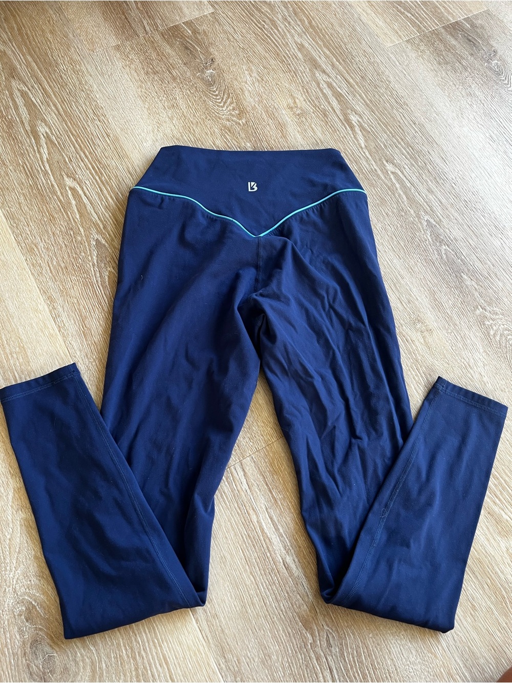 BuffBunny Navy Leggings with Yellow Logo